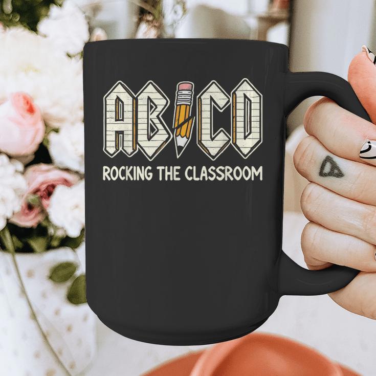 Retro Abcd Teacher Novelty Back To School Teacher Graphic Print Coffee Mug, funny design Retro Abcd Teacher Novelty Back To School Teacher Graphic Print Coffee Mug, funny design