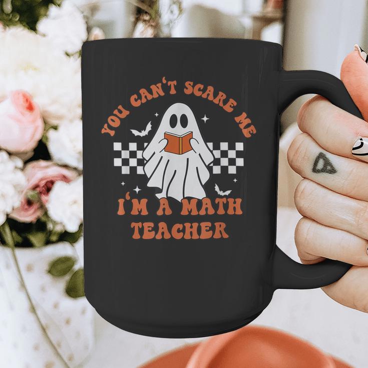 Retro You Can't Scare Me I'm A Math Teacher Cute Ghost Women Graphic Print Coffee Mug, funny design Retro You Can't Scare Me I'm A Math Teacher Cute Ghost Women Graphic Print Coffee Mug, funny design