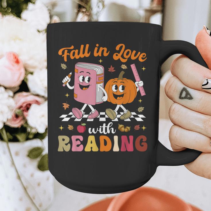 Retro Fall In Love With Learning Pumpkin Autumn Teacher Graphic Print Coffee Mug, funny design Retro Fall In Love With Learning Pumpkin Autumn Teacher Graphic Print Coffee Mug, funny design