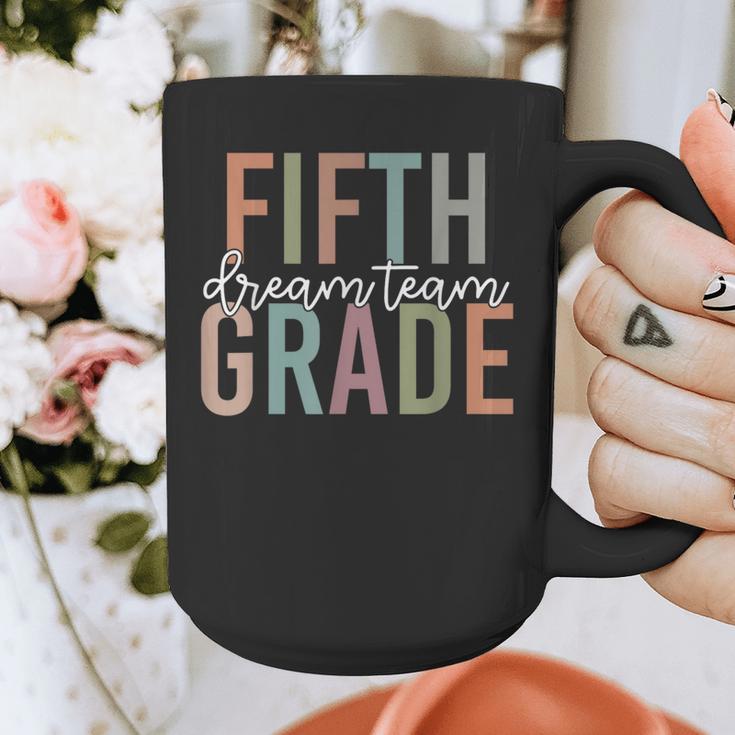 Retro Fifth Grade Dream Team Groovy Teacher Back To School Men Women Girls Kids Graphic Print Coffee Mug, Groovy Teacher Gifts, funny design