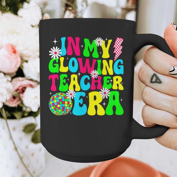 Retro Groovy In My Glowing Teacher Era Happy Teacher's Day Graphic Print Coffee Mug, Groovy Teacher Gifts, funny design Retro Groovy In My Glowing Teacher Era Happy Teacher's Day Graphic Print Coffee Mug, Groovy Teacher Gifts, funny design