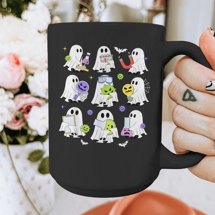 Retro Halloween Science Teacher Ghost Laboratory Teacher Graphic Print Coffee Mug, Science Teacher Gifts, funny design Retro Halloween Science Teacher Ghost Laboratory Teacher Graphic Print Coffee Mug, Science Teacher Gifts, funny design