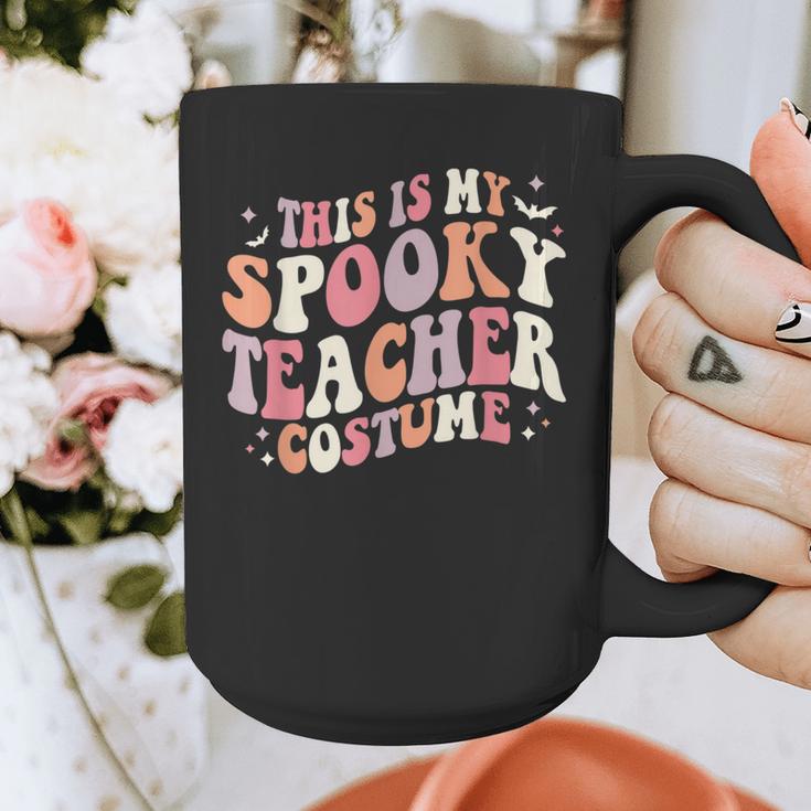 Retro Halloween This Is My Spooky School Teacher Costume Graphic Print Coffee Mug, funny design Retro Halloween This Is My Spooky School Teacher Costume Graphic Print Coffee Mug, funny design