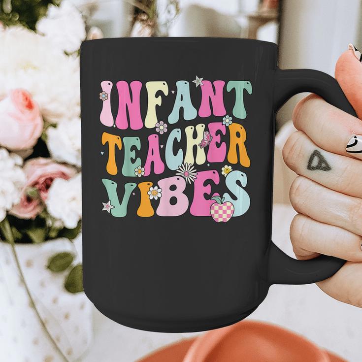 Retro Infant Teacher Vibes Women Daycare Teacher Graphic Print Coffee Mug, funny design Retro Infant Teacher Vibes Women Daycare Teacher Graphic Print Coffee Mug, funny design