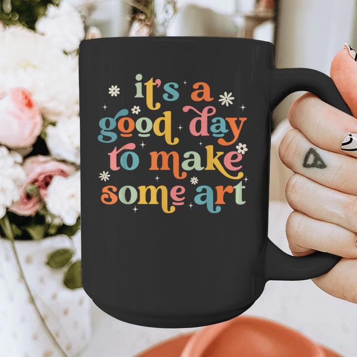 Retro It's a Good Day To Make Some Art Teacher Student Graphic Print Coffee Mug, funny design Retro It's a Good Day To Make Some Art Teacher Student Graphic Print Coffee Mug, funny design