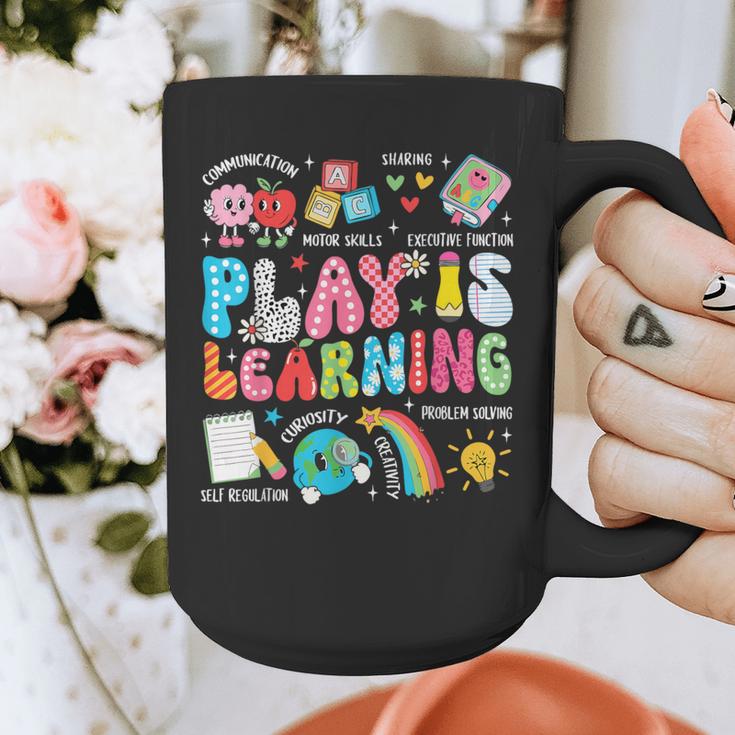Retro Play Is Learning Kindergarten Teacher Team Women Graphic Print Coffee Mug, funny design Retro Play Is Learning Kindergarten Teacher Team Women Graphic Print Coffee Mug, funny design