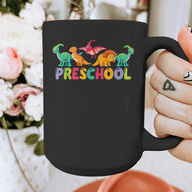 Retro Preschool Cute Dinosaur Preschool Teacher Kids Boys Graphic Print Coffee Mug, funny design Retro Preschool Cute Dinosaur Preschool Teacher Kids Boys Graphic Print Coffee Mug, funny design