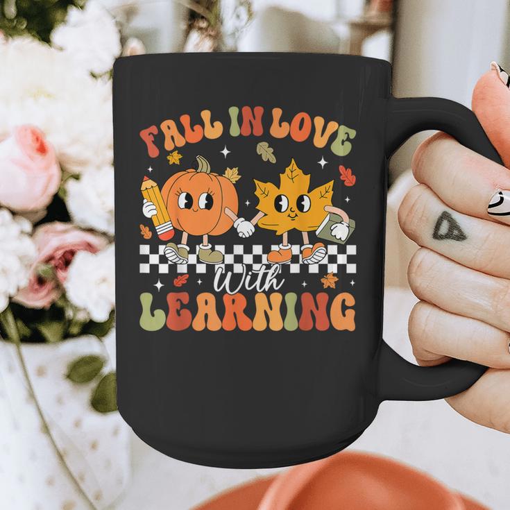 Retro Pumpkin Fall In Love With Learning Autumn Teacher Graphic Print Coffee Mug, funny design Retro Pumpkin Fall In Love With Learning Autumn Teacher Graphic Print Coffee Mug, funny design