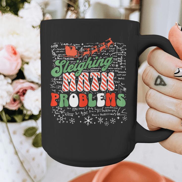 Retro Sleighing Math Problems Santa Math Teacher Christmas Graphic Print Coffee Mug, funny design Retro Sleighing Math Problems Santa Math Teacher Christmas Graphic Print Coffee Mug, funny design