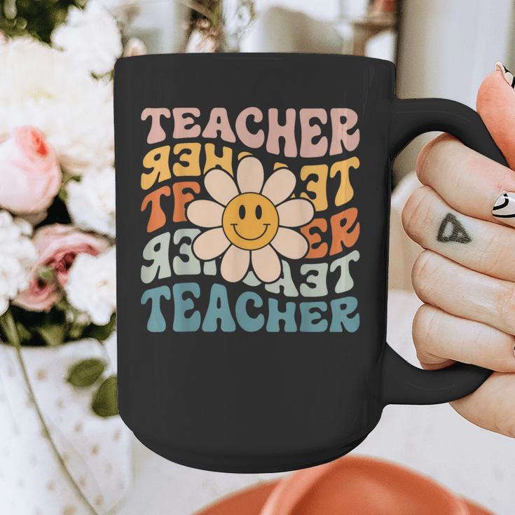 Retro Teacher Daisy Colorful Elementary School Teacher Graphic Print Coffee Mug, funny design Retro Teacher Daisy Colorful Elementary School Teacher Graphic Print Coffee Mug, funny design