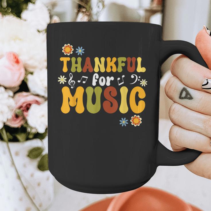 Retro Thankful For Music Floral Music Teacher Thanksgiving Men Women Graphic Print Coffee Mug, funny design Retro Thankful For Music Floral Music Teacher Thanksgiving Men Women Graphic Print Coffee Mug, funny design