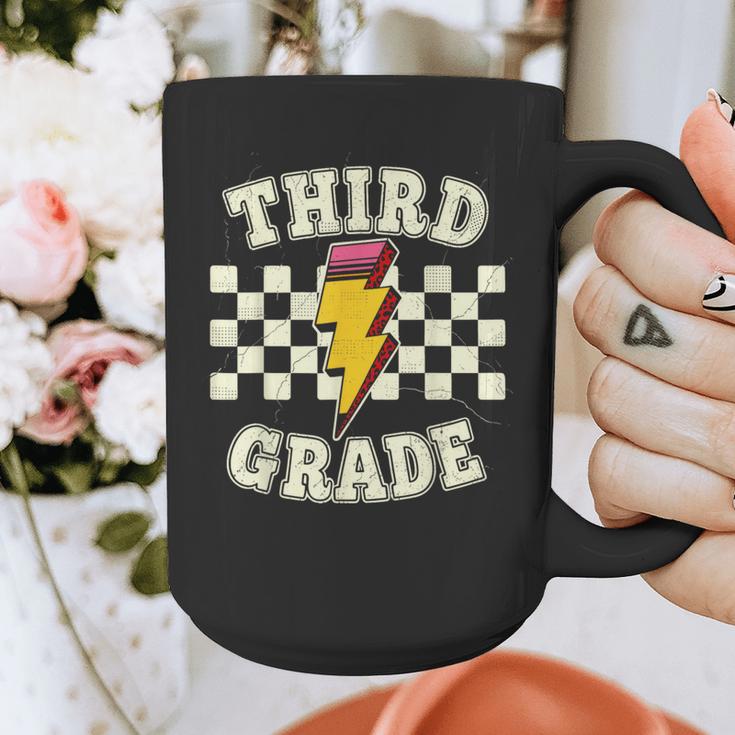 Retro Third Grade Teacher Lightning Bolt Pencil Teacher Kids Graphic Print Coffee Mug, funny design Retro Third Grade Teacher Lightning Bolt Pencil Teacher Kids Graphic Print Coffee Mug, funny design