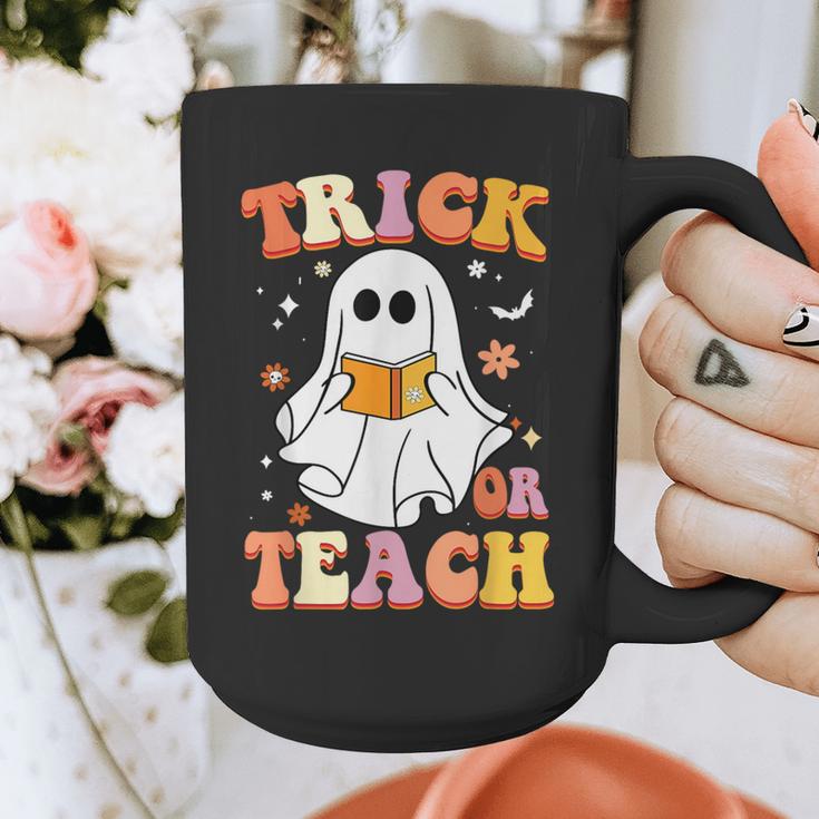Retro Vintage Groovy Trick Or Teach Teacher Halloween For Men Women Kids Graphic Print Coffee Mug, Groovy Teacher Gifts, funny design Retro Vintage Groovy Trick Or Teach Teacher Halloween For Men Women Kids Graphic Print Coffee Mug, Groovy Teacher Gifts, funny design