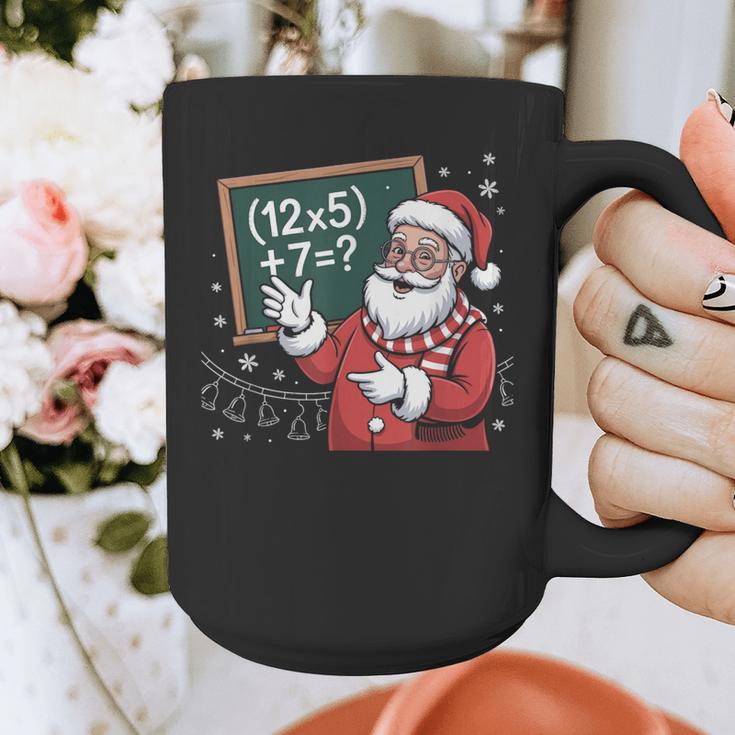Santa Teacher 67 Math Christmas Xmas Holiday Number 67 Graphic Print Coffee Mug, funny design