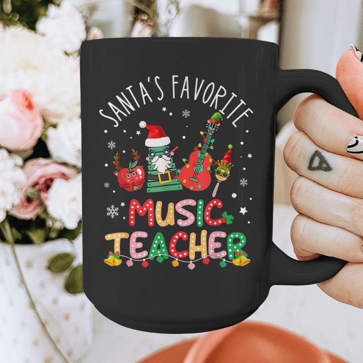 Santa's Favorite Music Teacher Christmas Santa Hat Matching Graphic Print Coffee Mug, funny design Santa's Favorite Music Teacher Christmas Santa Hat Matching Graphic Print Coffee Mug, funny design