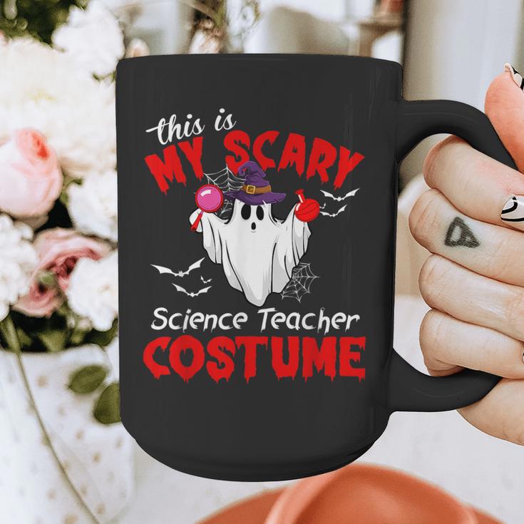 This Is My Scary Science Teacher Costume Ghost Halloween Graphic Print Coffee Mug, Science Teacher Gifts, funny design