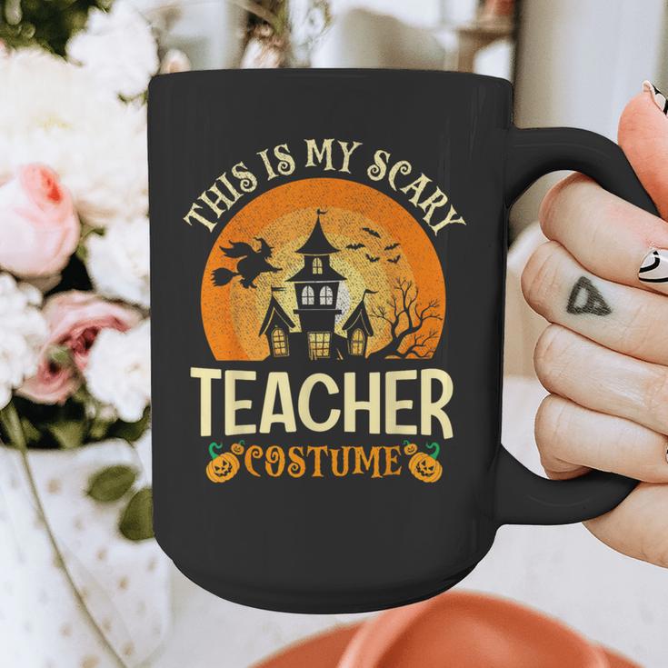 This Is My Scary Teacher Costume Halloween Graphic Print Coffee Mug, funny design This Is My Scary Teacher Costume Halloween Graphic Print Coffee Mug, funny design