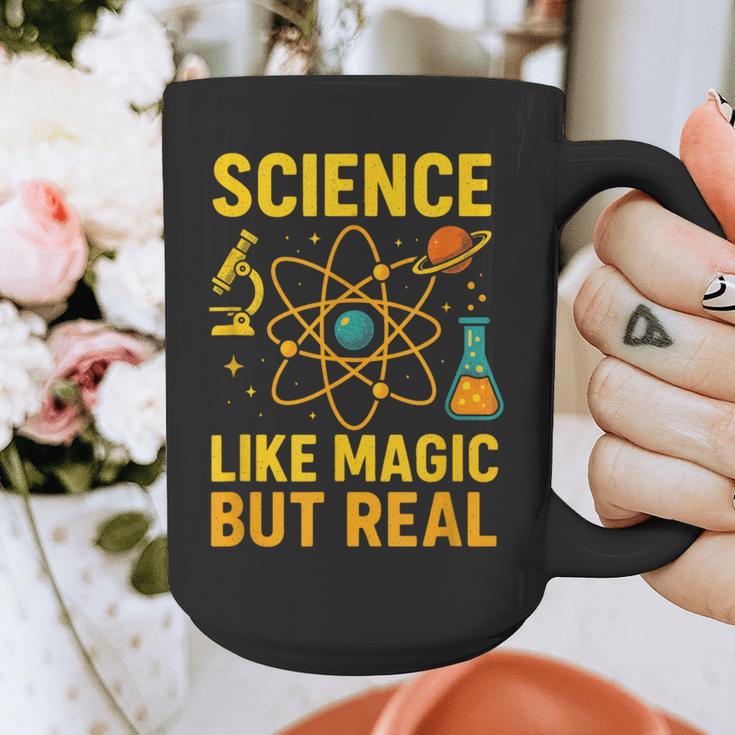 Science Like Magic But Real Nerdy Teacher Graphic Print Coffee Mug, Science Teacher Gifts, funny design
