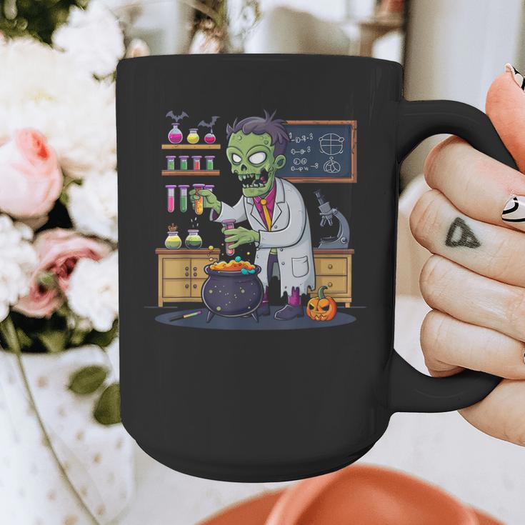 Science Teacher Halloween Shirt Zombie Chemistry Scientist Graphic Print Coffee Mug, Science Teacher Gifts, funny design