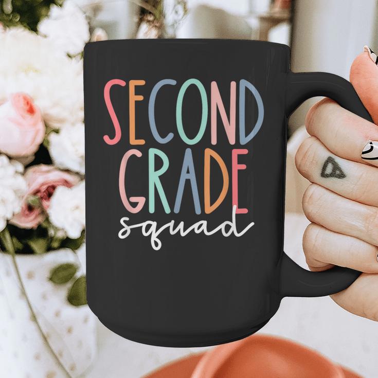Second Grade Squad 2nd Grade Teacher Women Back To School Graphic Print Coffee Mug, 2nd Grade Teacher Gifts, funny design