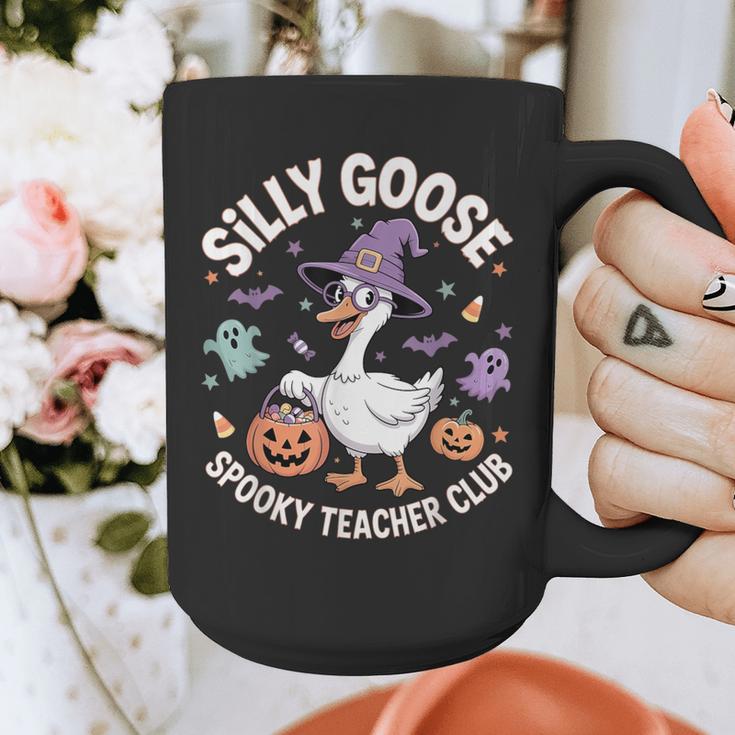 Silly Goose Spooky Teacher Club Halloween Witch Ghost Graphic Print Coffee Mug, funny design Silly Goose Spooky Teacher Club Halloween Witch Ghost Graphic Print Coffee Mug, funny design