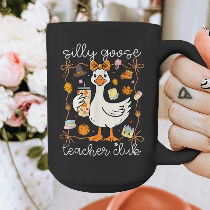 Silly Goose Teachers Club Cozy Fall Teacher Graphic Print Coffee Mug, funny design Silly Goose Teachers Club Cozy Fall Teacher Graphic Print Coffee Mug, funny design