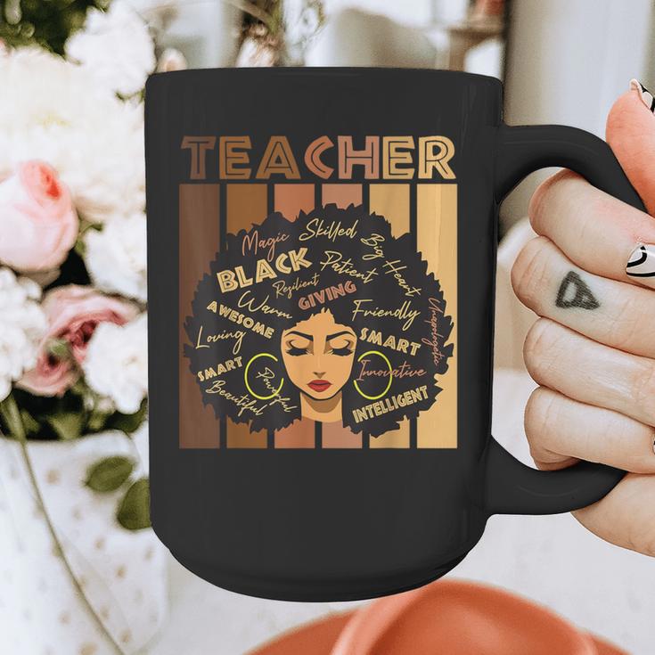 Smart Teacher Afro Girl Melanin African American Wowen Graphic Print Coffee Mug, funny design