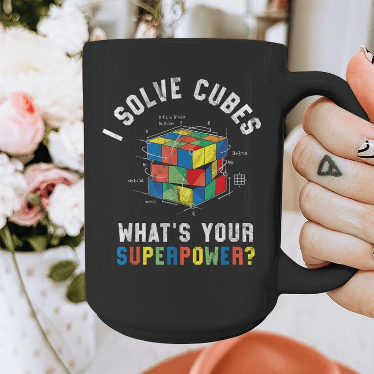 I Solve Cubes Speed Cubing Vintage Youth Math Teacher Graphic Print Coffee Mug, funny design I Solve Cubes Speed Cubing Vintage Youth Math Teacher Graphic Print Coffee Mug, funny design
