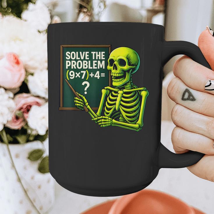 Solve The Problem Skeleton Teacher Halloween Math Six Seven Graphic Print Coffee Mug, funny design Solve The Problem Skeleton Teacher Halloween Math Six Seven Graphic Print Coffee Mug, funny design