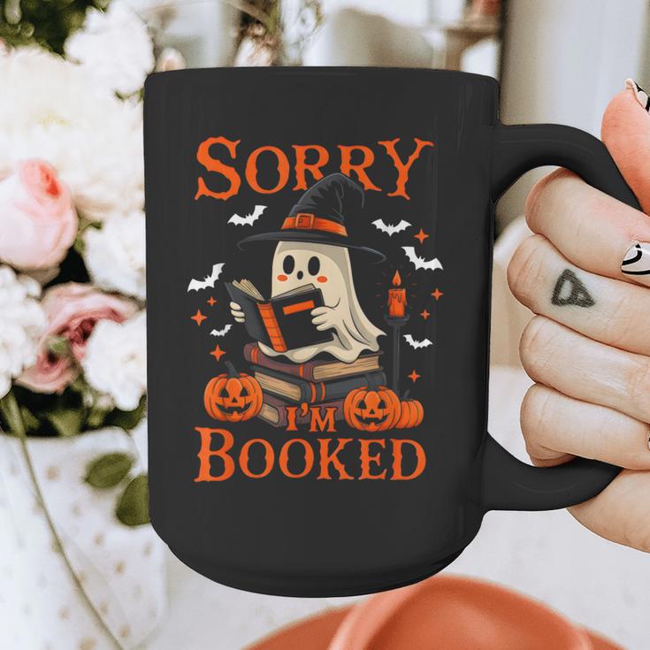 Sorry I'm Booked Ghost Reading Book Lover Teacher Halloween Graphic Print Coffee Mug, funny design Sorry I'm Booked Ghost Reading Book Lover Teacher Halloween Graphic Print Coffee Mug, funny design