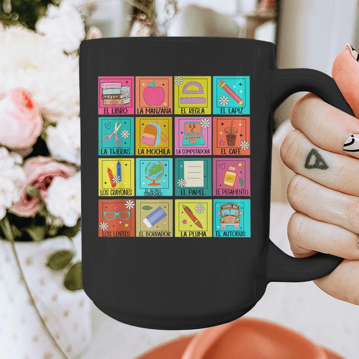 Spanish Teacher Back To School Maestra Dual Language Crew Graphic Print Coffee Mug, funny design Spanish Teacher Back To School Maestra Dual Language Crew Graphic Print Coffee Mug, funny design