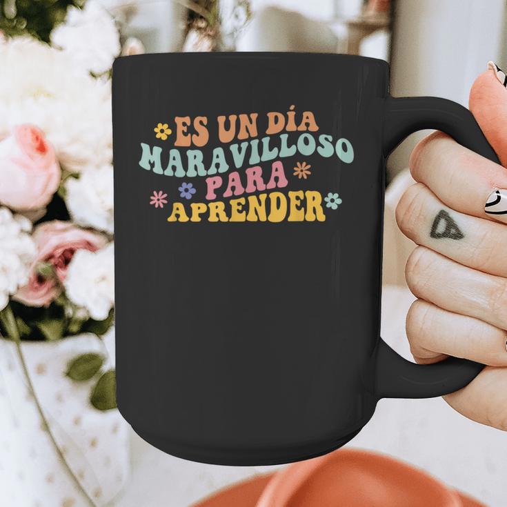 Spanish Teacher Dual Language Bilingual Teacher Cute Preppy Graphic Print Coffee Mug, funny design