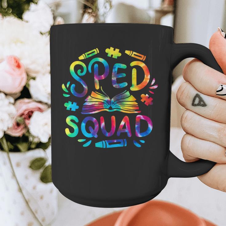 Special Education Teacher Sped Squad SPED Teacher Tie Dye Graphic Print Coffee Mug, funny design