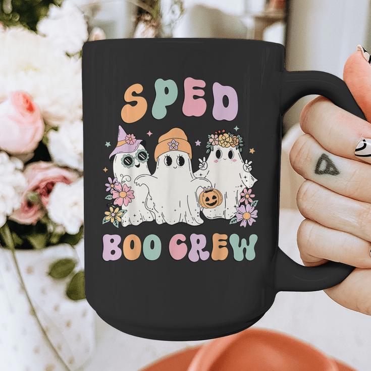 SPED Boo Crew Halloween Floral Ghost Special Ed SPED Teacher For Men Women Kids Graphic Print Coffee Mug, funny design SPED Boo Crew Halloween Floral Ghost Special Ed SPED Teacher For Men Women Kids Graphic Print Coffee Mug, funny design