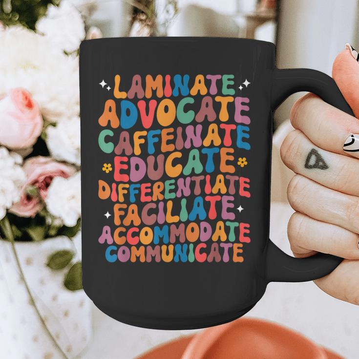 Sped Caffeinate Advocate Laminate Educate Teacher Men Women Kids Graphic Print Coffee Mug, funny design