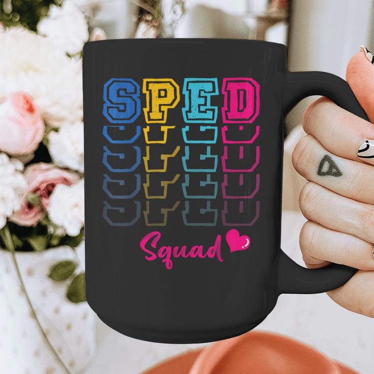 SPED Squad Proud Special Education Para Teacher Colorful Graphic Print Coffee Mug, funny design SPED Squad Proud Special Education Para Teacher Colorful Graphic Print Coffee Mug, funny design