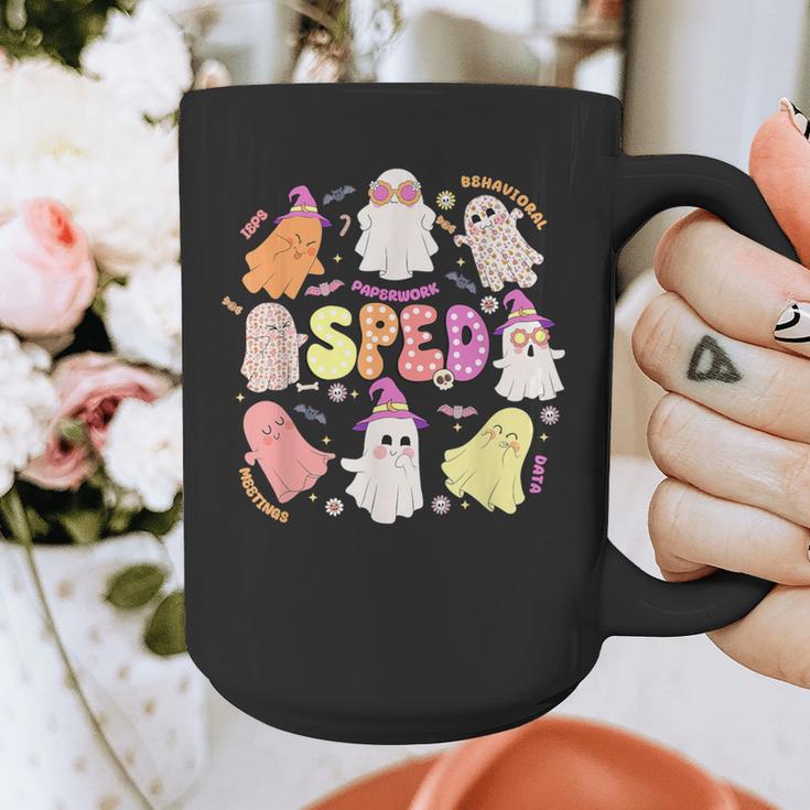 SPED Teacher Halloween Spooky Special Education Team Men Women Kids Graphic Print Coffee Mug, funny design