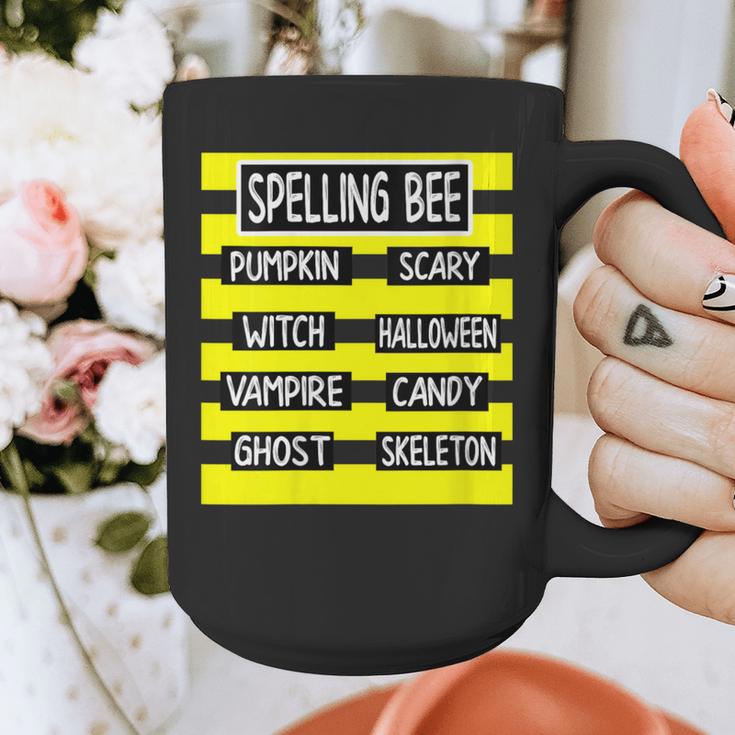 Spelling Bee Pun Halloween Costume For Teachers Graphic Print Coffee Mug, funny design Spelling Bee Pun Halloween Costume For Teachers Graphic Print Coffee Mug, funny design