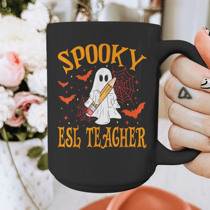 Spooky ESL Teacher Ghost Halloween School Women Graphic Print Coffee Mug, Esl Teacher Gifts, funny design Spooky ESL Teacher Ghost Halloween School Women Graphic Print Coffee Mug, Esl Teacher Gifts, funny design