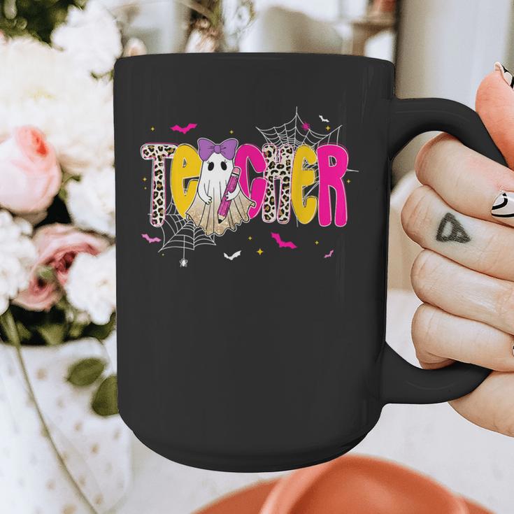 Spooky Halloween Teacher Para Counselor SPED Preppy Boo Kids Graphic Print Coffee Mug, funny design