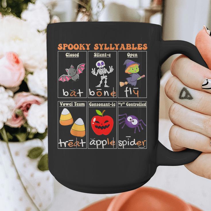 Spooky Syllables Halloween Teacher Student Education Graphic Print Coffee Mug, funny design Spooky Syllables Halloween Teacher Student Education Graphic Print Coffee Mug, funny design