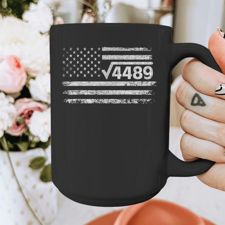 Square Root 4489 Slang Math Teacher Six Seven 6 7 USA Flag Graphic Print Coffee Mug, funny design