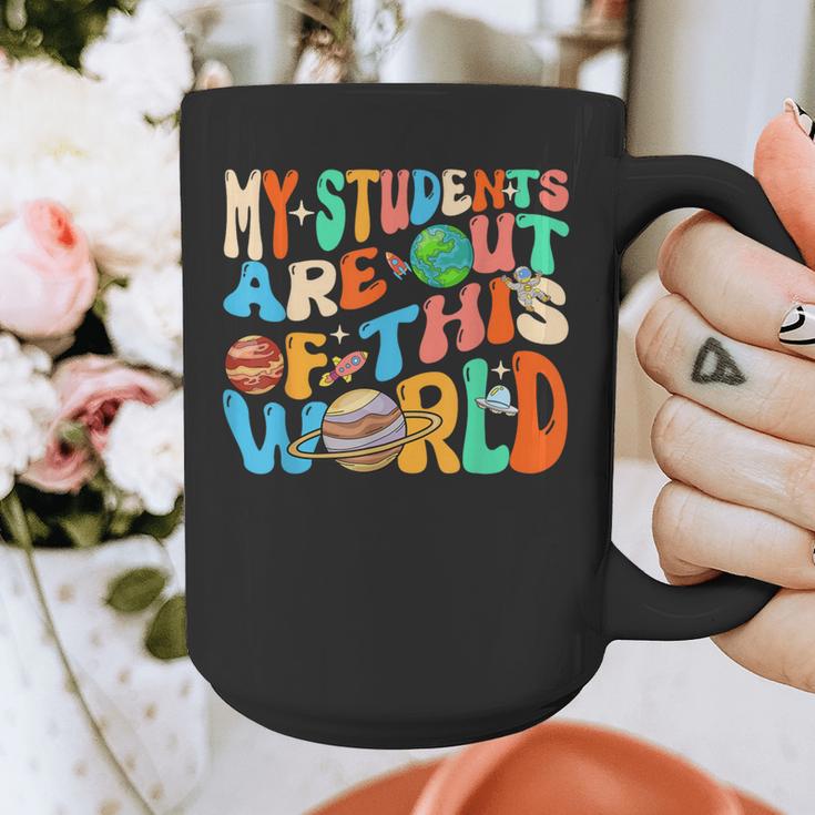 My Students Are Out Of This World Space Groovy Teacher Graphic Print Coffee Mug, Groovy Teacher Gifts, funny design