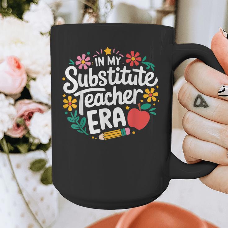 In My Substitute Teacher Era Graphic Print Coffee Mug, funny design