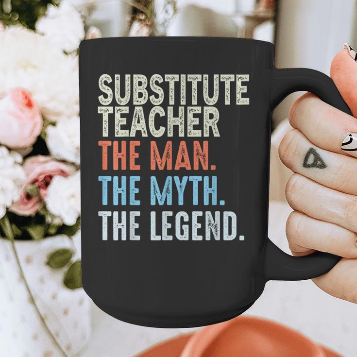Substitute Teacher Man The Myth The Legend Appreciation Day Graphic Print Coffee Mug, funny design Substitute Teacher Man The Myth The Legend Appreciation Day Graphic Print Coffee Mug, funny design