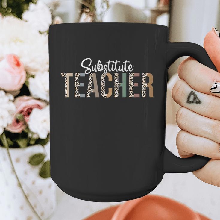Substitute Teacher Supplies For Teachers Leopard For Men Women Graphic Print Coffee Mug, funny design Substitute Teacher Supplies For Teachers Leopard For Men Women Graphic Print Coffee Mug, funny design