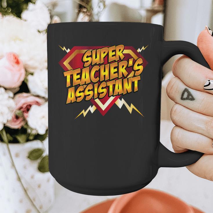 Super Teacher's Assistant Educational Superhero Graphic Print Coffee Mug, funny design