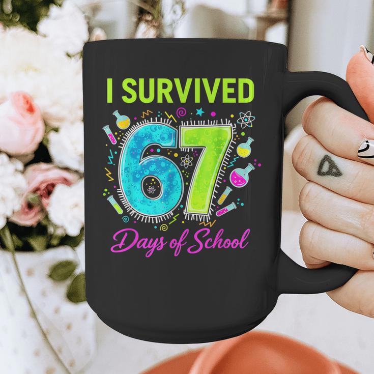 I Survived 67 Days Of School 67 Meme Science Teacher Graphic Print Coffee Mug, Science Teacher Gifts, funny design I Survived 67 Days Of School 67 Meme Science Teacher Graphic Print Coffee Mug, Science Teacher Gifts, funny design