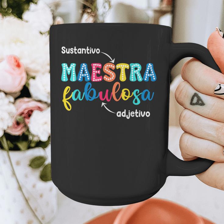 Sustantivo Maestra Fabulosa Adjetivo Spanish Teacher Graphic Print Coffee Mug, funny design Sustantivo Maestra Fabulosa Adjetivo Spanish Teacher Graphic Print Coffee Mug, funny design