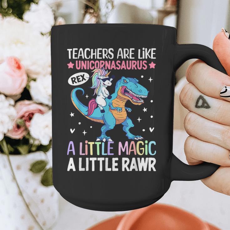 T Rex Dinosaur Unicorn Teachers Are Like Unicornasaurus Rex Graphic Print Coffee Mug, funny design